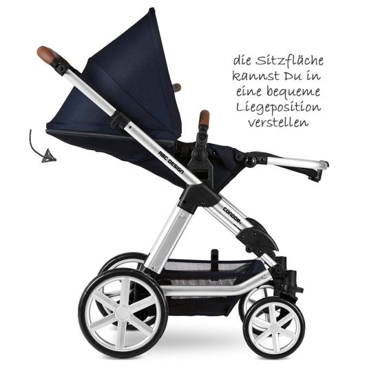 ABC Design Kombi-Kinderwagen Condor 4 - inkl. Babywanne & Sportsitz - Shadow