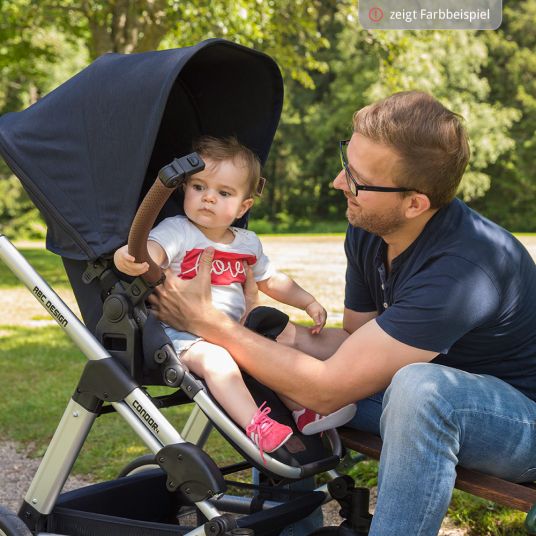 ABC Design Condor 4 combination pushchair - incl. baby bath, sports seat and XXL accessories package - Graphite Grey