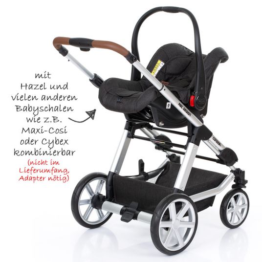 ABC Design Kombi-Kinderwagen Condor 4 - inkl. Babywanne, Sportsitz und XXL Zubehörpaket - Piano