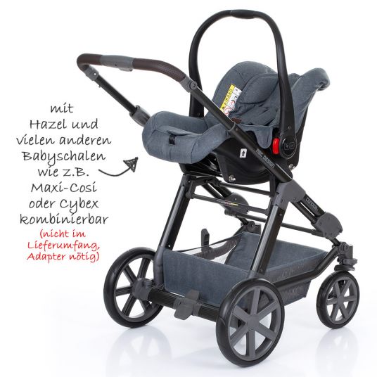 ABC Design Kombi-Kinderwagen Condor 4 - inkl. Babywanne, Sportsitz & Wechsel-Farbset Ice - Mountain