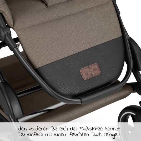 ABC Design Passeggino combinato Condor 4 - incluso navicella, seggiolino sportivo e pacchetto accessori XXL - Fashion Edition - Natura