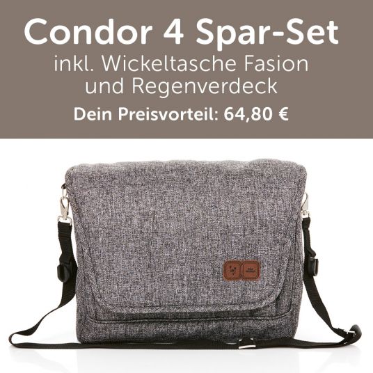 ABC Design Condor 4 economy set - incl. diaper bag & rain cover - Race