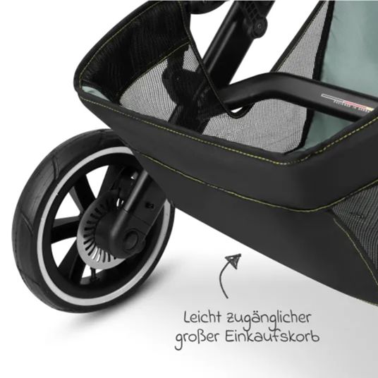 ABC Design Kombi-Kinderwagen Salsa 3 Run - inkl. Babywanne und Sportsitz inkl. XXL Zubehörpaket (mit Sportzulassung, Luftbereifung & Handbremse) - Aqua