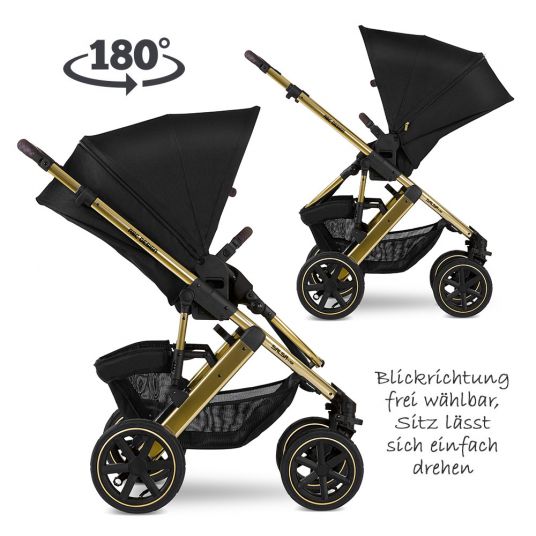 ABC Design Kombi-Kinderwagen Salsa 4 Air Diamond Edition - inkl. Babywanne, Sportsitz & XXL Zubehörpaket - Champagne