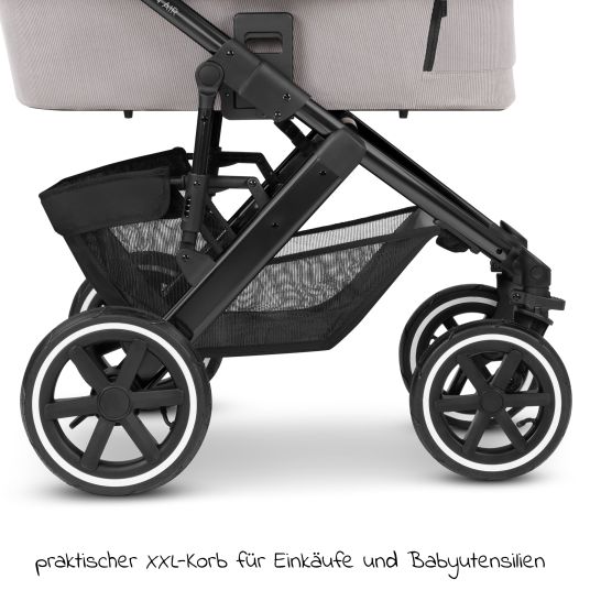 ABC Design Kombi-Kinderwagen Salsa 4 Air - inkl. Babywanne & Sportsitz - Biscuit