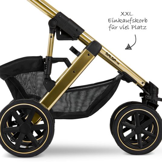 ABC Design Kombi-Kinderwagen Salsa 4 Air - inkl. Babywanne & Sportsitz - Diamond Edition - Champagne