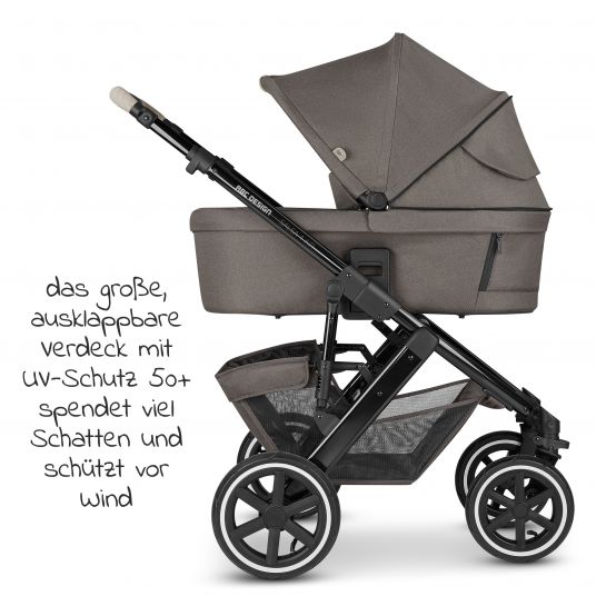 ABC Design Kombi-Kinderwagen Salsa 4 Air - inkl. Babywanne & Sportsitz - Diamond Edition - Herb