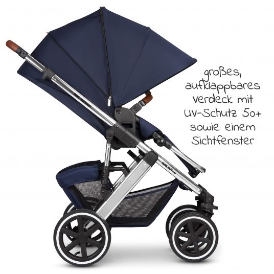 ABC Design Combi stroller Salsa 4 Air - incl. baby bath & sport seat - Diamond Edition - Navy