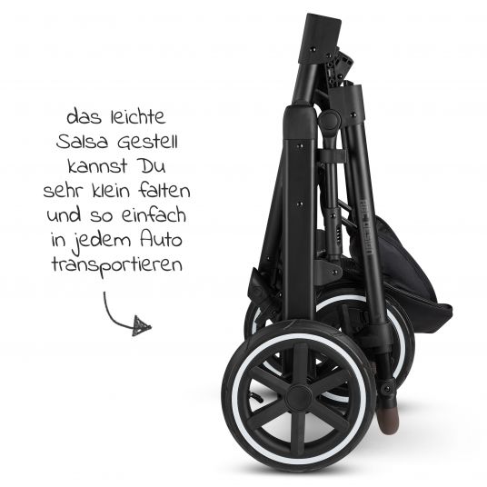 ABC Design Kombi-Kinderwagen Salsa 4 Air - inkl. Babywanne & Sportsitz - Fashion Edition - Midnight