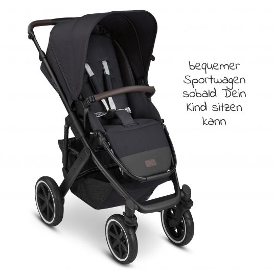 ABC Design Kombi-Kinderwagen Salsa 4 Air - inkl. Babywanne & Sportsitz - Fashion Edition - Midnight