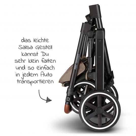 ABC Design Kombi-Kinderwagen Salsa 4 Air - inkl. Babywanne & Sportsitz - Fashion Edition - Nature