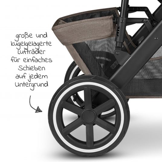 ABC Design Combi stroller Salsa 4 Air - incl. carrycot & sport seat - Fashion Edition - Nature