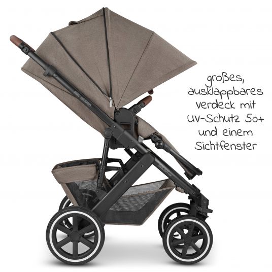 ABC Design Kombi-Kinderwagen Salsa 4 Air - inkl. Babywanne & Sportsitz - Fashion Edition - Nature