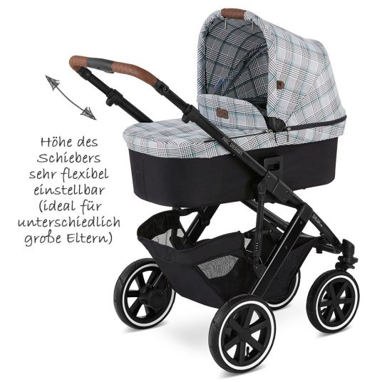 ABC Design Kombi-Kinderwagen Salsa 4 Air - inkl. Babywanne & Sportsitz - Fashion Edition - Smaragd
