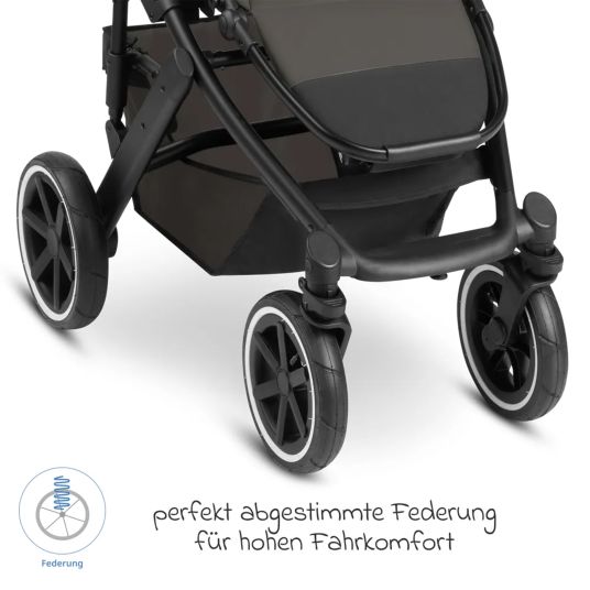 ABC Design Kombi-Kinderwagen Salsa 4 Air - inkl. Babywanne & Sportsitz mit Wickeltasche & XXL Zubehörpaket - Cloud