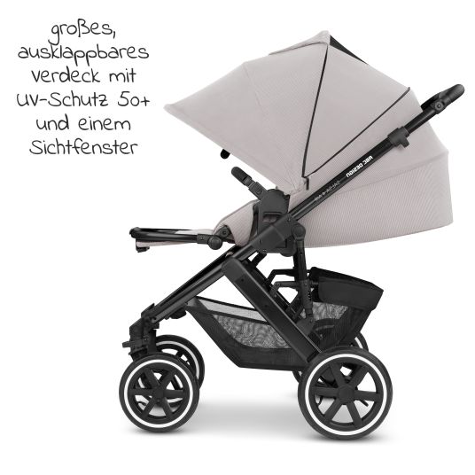 ABC Design Kombi-Kinderwagen Salsa 4 Air - inkl. Babywanne & Sportsitz mit XXL Zubehörpaket - Biscuit