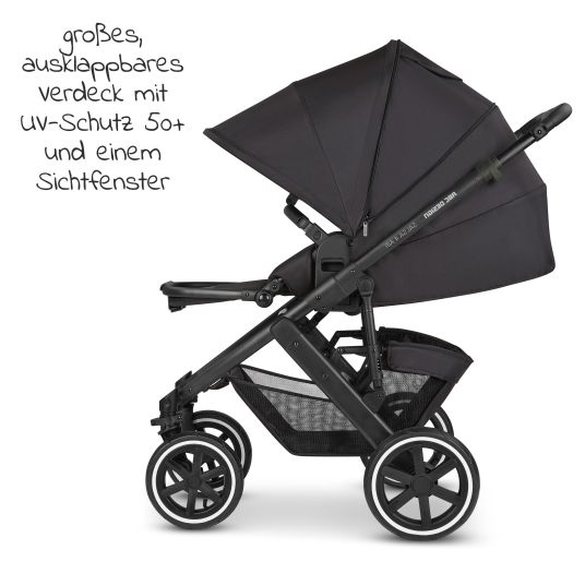 ABC Design Kombi-Kinderwagen Salsa 4 Air - inkl. Babywanne & Sportsitz mit XXL Zubehörpaket - Ink