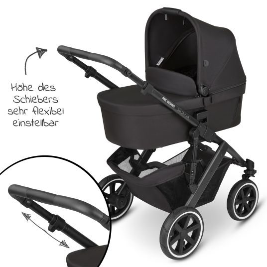 ABC Design Kombi-Kinderwagen Salsa 4 Air - inkl. Babywanne & Sportsitz mit XXL Zubehörpaket - Ink