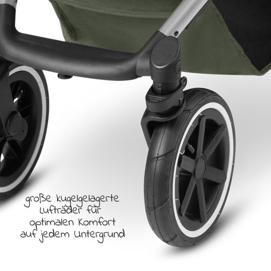 ABC Design Salsa 4 Air baby carriage - incl. carrycot & sports seat with XXL accessory pack - Olive
