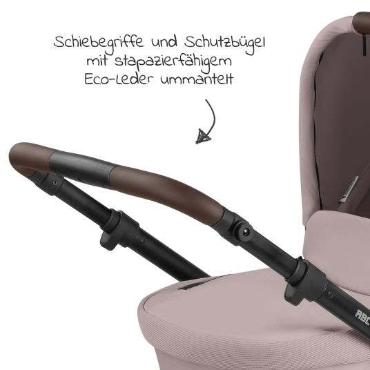 ABC Design Kombi-Kinderwagen Salsa 4 Air - inkl. Babywanne & Sportsitz mit XXL Zubehörpaket - Pure Edition - Berry