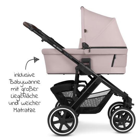 ABC Design Salsa 4 Air baby carriage - incl. carrycot & sports seat with XXL accessory pack - Pure Edition - Berry