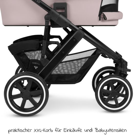 ABC Design Salsa 4 Air baby carriage - incl. carrycot & sports seat with XXL accessory pack - Pure Edition - Berry