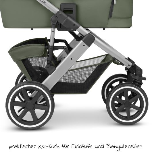 ABC Design Kombi-Kinderwagen Salsa 4 Air - inkl. Babywanne & Sportsitz - Olive