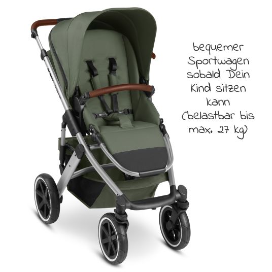 ABC Design Salsa 4 Air baby carriage - incl. carrycot & sports seat - Olive