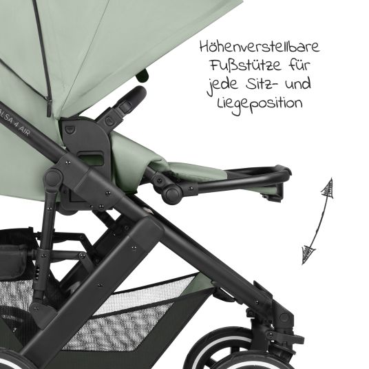 ABC Design Kombi-Kinderwagen Salsa 4 Air - inkl. Babywanne & Sportsitz - Pine