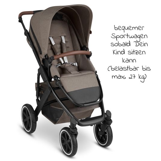 ABC Design Salsa 4 Air baby carriage - incl. carrycot & sports seat - Pure Edition - Nature