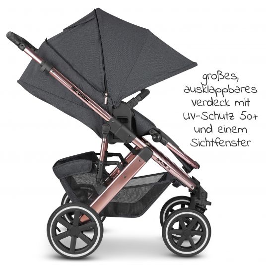 ABC Design Kombi-Kinderwagen Salsa 4 Air - inkl. Babywanne, Sportsitz und XXL Zubehör-Paket - Diamond Edition - Bubble