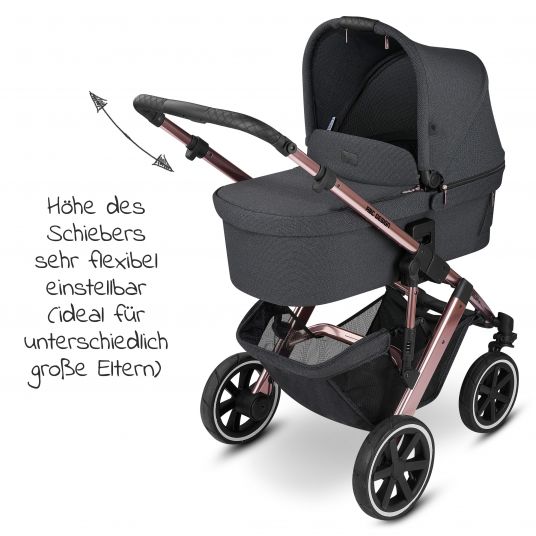 ABC Design Kombi-Kinderwagen Salsa 4 Air - inkl. Babywanne, Sportsitz und XXL Zubehör-Paket - Diamond Edition - Bubble