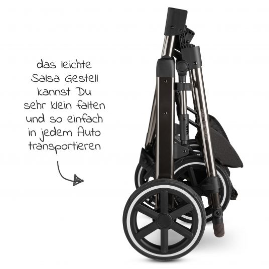 ABC Design Kombi-Kinderwagen Salsa 4 Air - inkl. Babywanne, Sportsitz und XXL Zubehör-Paket - Diamond Edition - Dolphin
