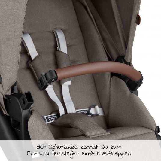 ABC Design Kombi-Kinderwagen Salsa 4 Air - inkl. Babywanne, Sportsitz und XXL Zubehör-Paket - Fashion Edition - Nature