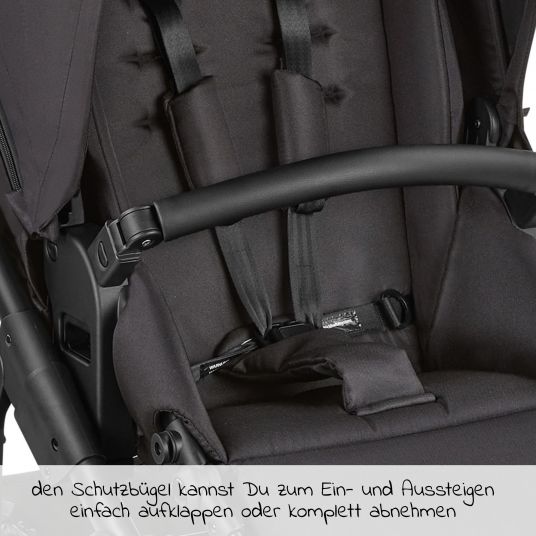 ABC Design Kombi-Kinderwagen Salsa 4 Air - inkl. Babywanne, Sportsitz, Wickeltasche & Zubehörpaket - Classic Edition - Ink