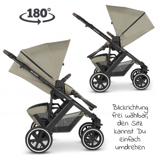 ABC Design Kombi-Kinderwagen Salsa 4 Air - inkl. Babywanne, Sportsitz, Wickeltasche & Zubehörpaket - Classic Edition - Reed