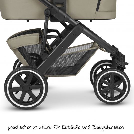 ABC Design Kombi-Kinderwagen Salsa 4 Air - inkl. Babywanne, Sportsitz, Wickeltasche & Zubehörpaket - Classic Edition - Reed