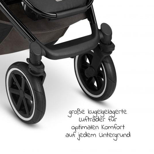 ABC Design Kombi-Kinderwagen Salsa 4 Air - inkl. Babywanne, Sportsitz, Wickeltasche & Zubehörpaket - Diamond Edition - Herb