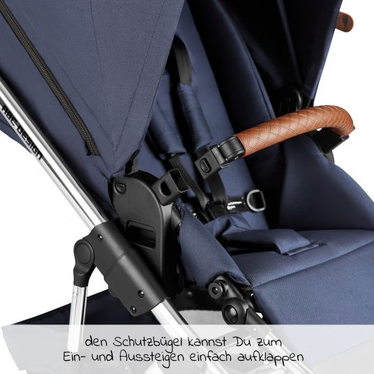 ABC Design Combi stroller Salsa 4 Air - incl. carrycot, sport seat & XXL accessories package - Diamond Edition - Navy