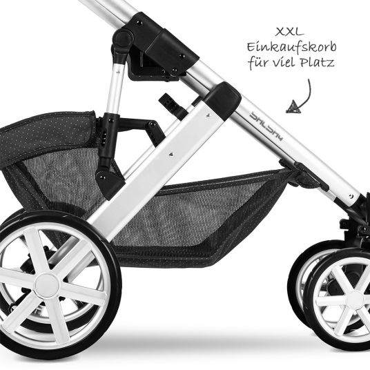 ABC Design Kombi-Kinderwagen Salsa 4 - Fashion Edition - inkl. Babywanne, Sportsitz & XXL Zubehörpaket - Fox