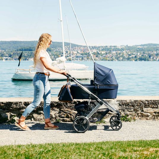 ABC Design Combi stroller Salsa 4 - incl. baby bath & sport seat - Diamond Edition - Navy