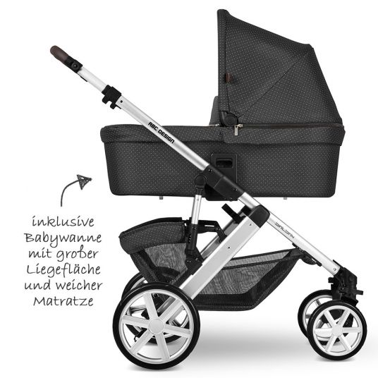 ABC Design Kombi-Kinderwagen Salsa 4 - inkl. Babywanne & Sportsitz - Fashion Edition - Fox