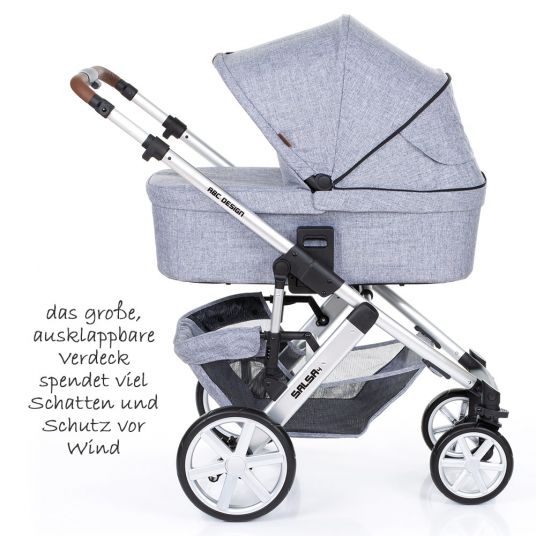 ABC Design Salsa 4 combination pushchair - incl. baby bath & sports seat - Graphite Grey