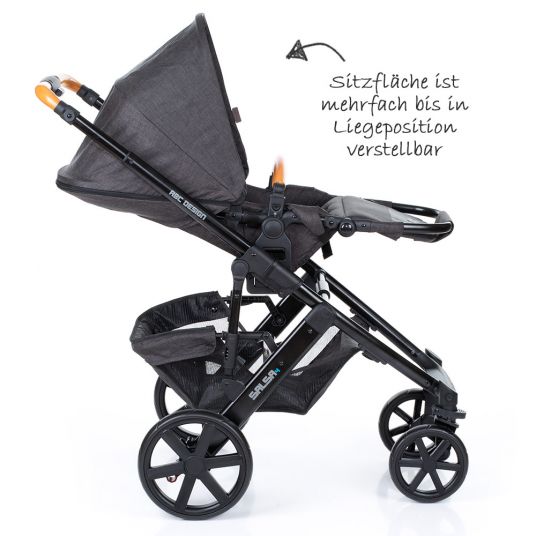 ABC Design Combi stroller Salsa 4 - incl. baby bath & sport seat - special series Wood - Piano