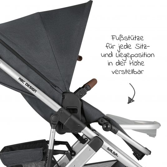 ABC Design Combi stroller Salsa 4 - incl. carrycot & sport seat - Storm
