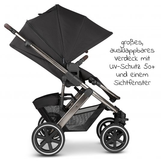 ABC Design Kombi-Kinderwagen Salsa 4 - inkl. Babywanne & Sportsitz und Regenschutz - Fashion Edition - Dolphin