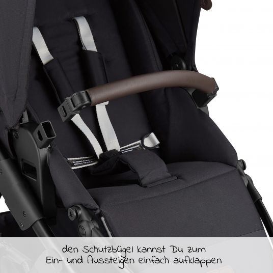 ABC Design Kombi-Kinderwagen Salsa 4 - inkl. Babywanne, Sportsitz und XXL Zubehör-Paket - Fashion Edition - Midnight
