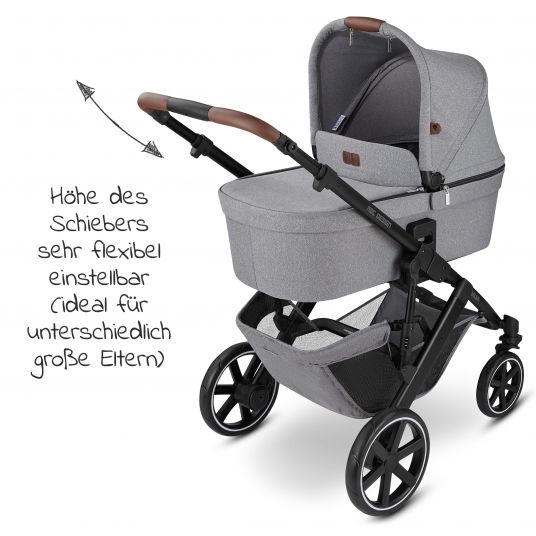 ABC Design Kombi-Kinderwagen Salsa 4 - inkl. Babywanne, Sportsitz und XXL Zubehör-Paket - Tin