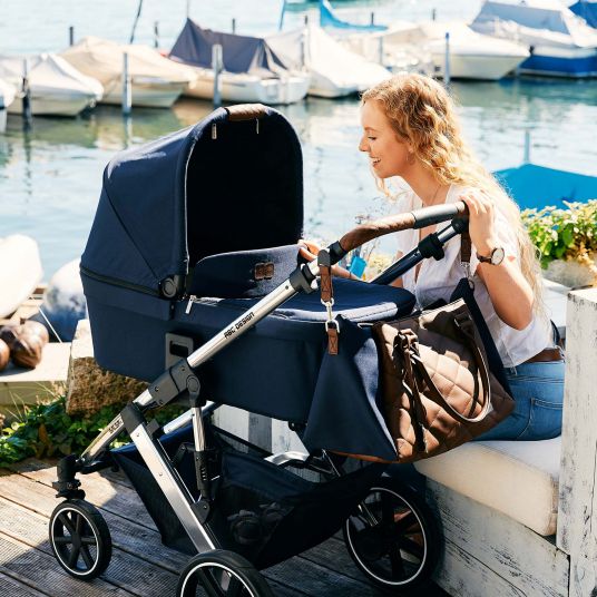 ABC Design Combi stroller Salsa 4 - incl. carrycot, sport seat & XXL accessories package - Diamond Edition - Navy