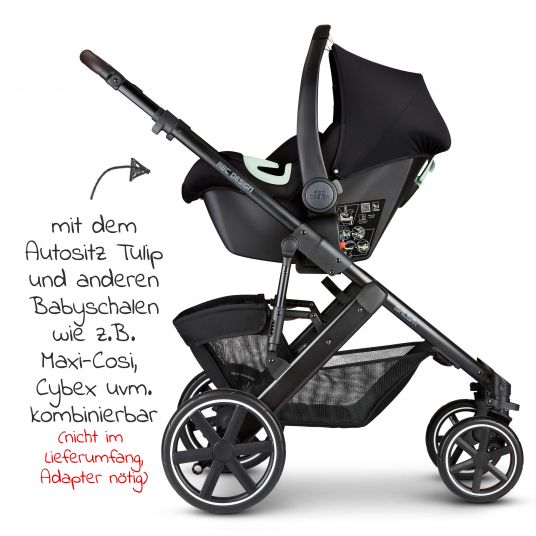 ABC Design Combi stroller Salsa 4 - incl. carrycot, sport seat & XXL accessories package - Fashion Edition - Midnight